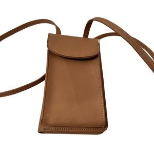 Madison West Tan Crossbody Wallet Bag NWOT